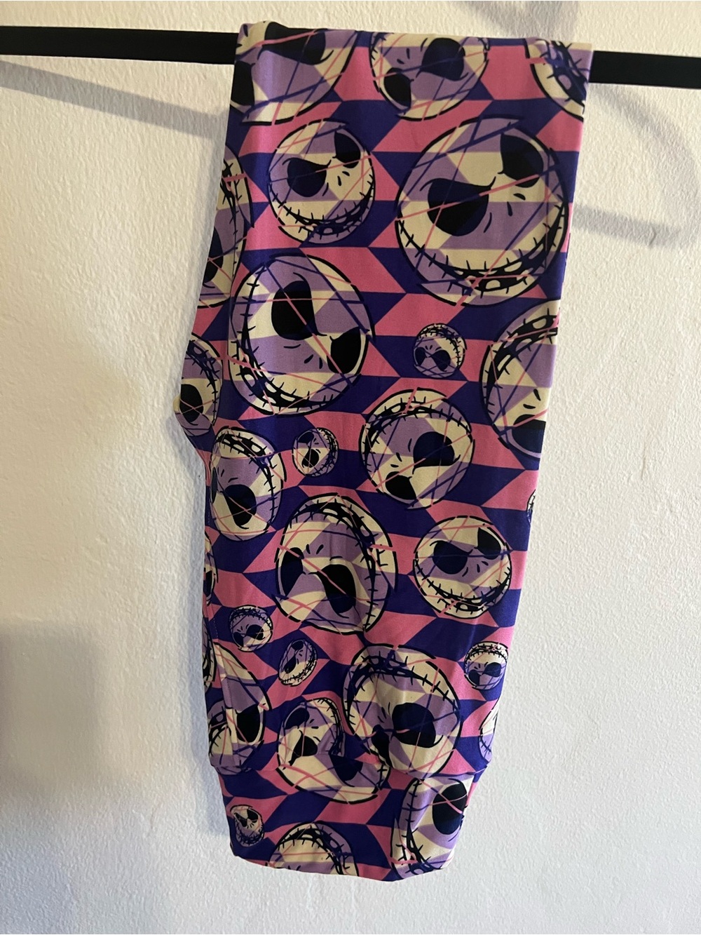 LuLaRoe Kids Purple and Pink jack skeleton Leggings